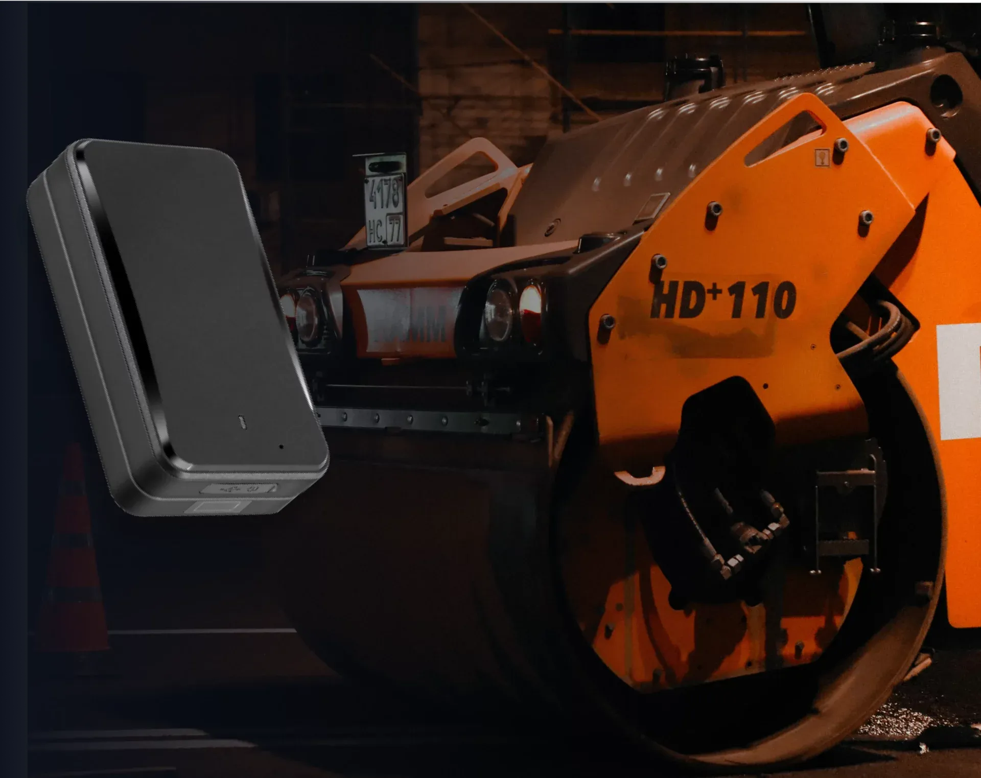 GPS Tracker on construction equipment
