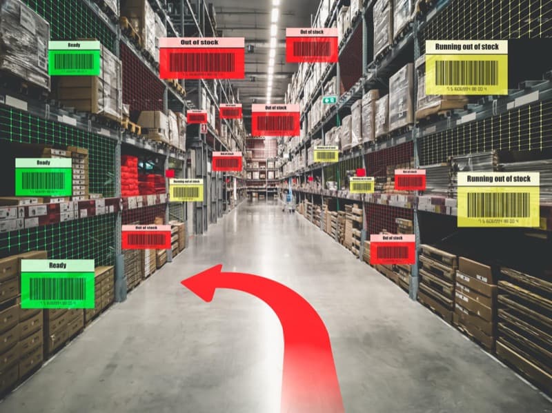 Stock monitoring software used to prevent future inventory shortages.